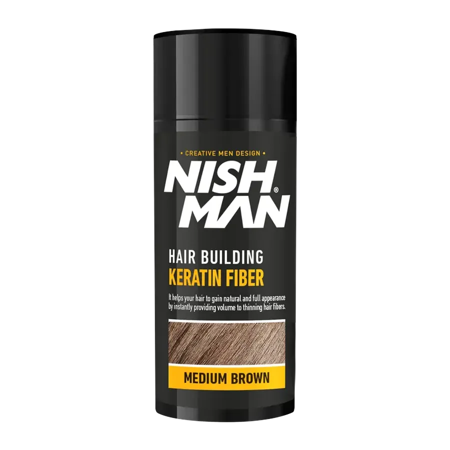 HAIR BUILDING KERATIN FIBER - MEDIUM BROWN